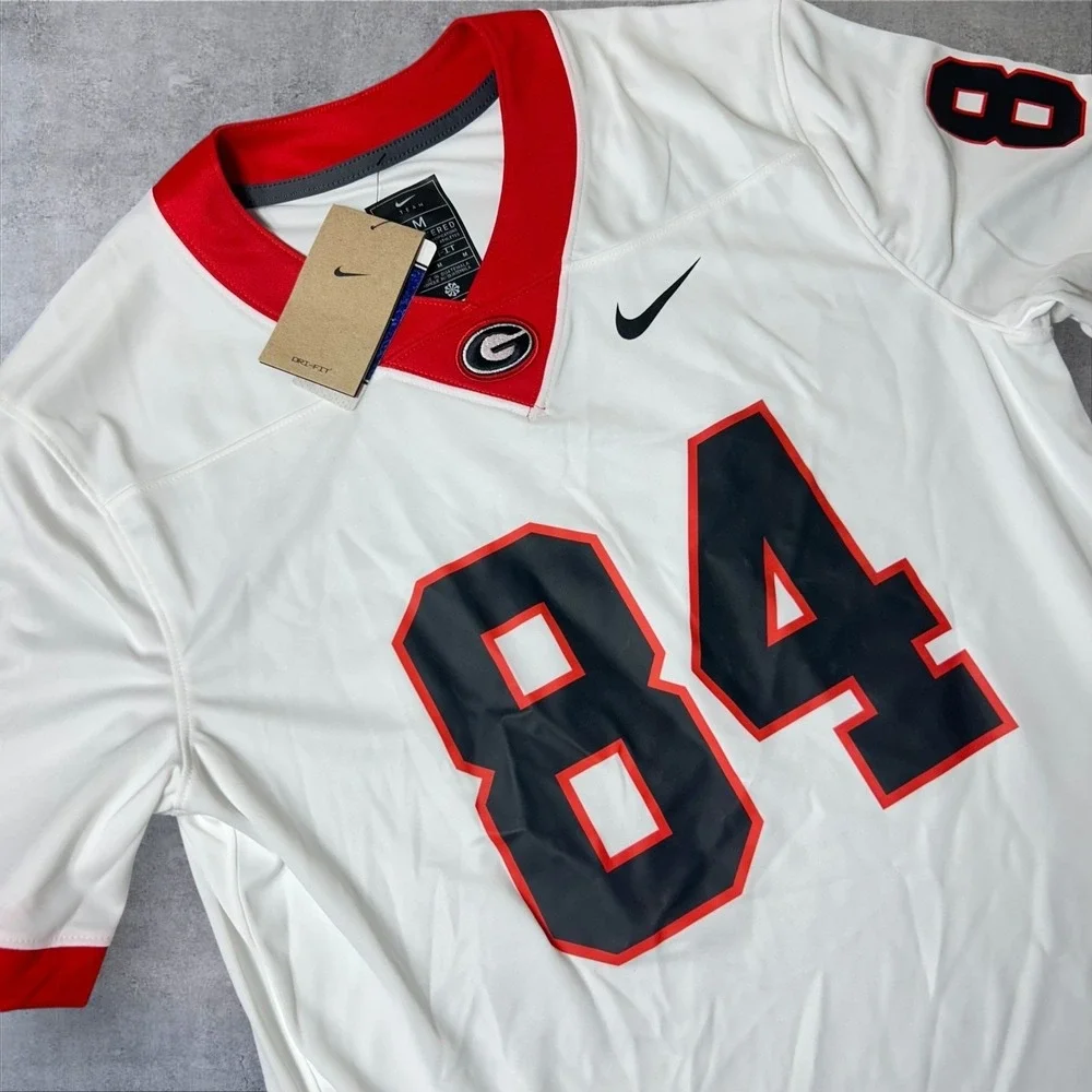 NEW Georgia Bulldogs Jersey Mens M White McConkey #84 Football Nike NCAA College